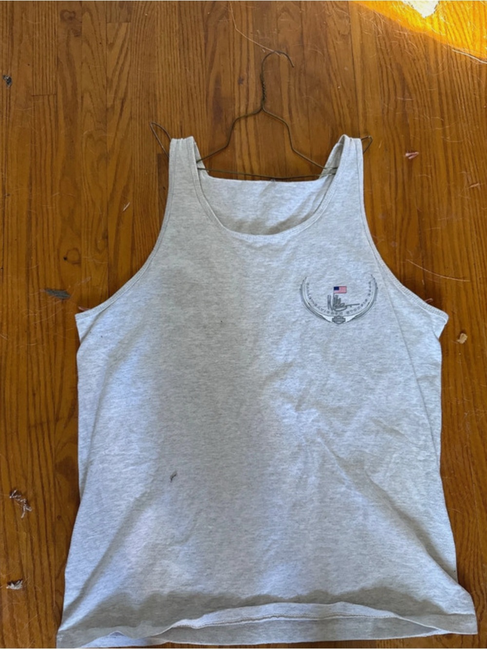 Light Gray Tank Top with Pocket Logo - Harley Davidson Willie